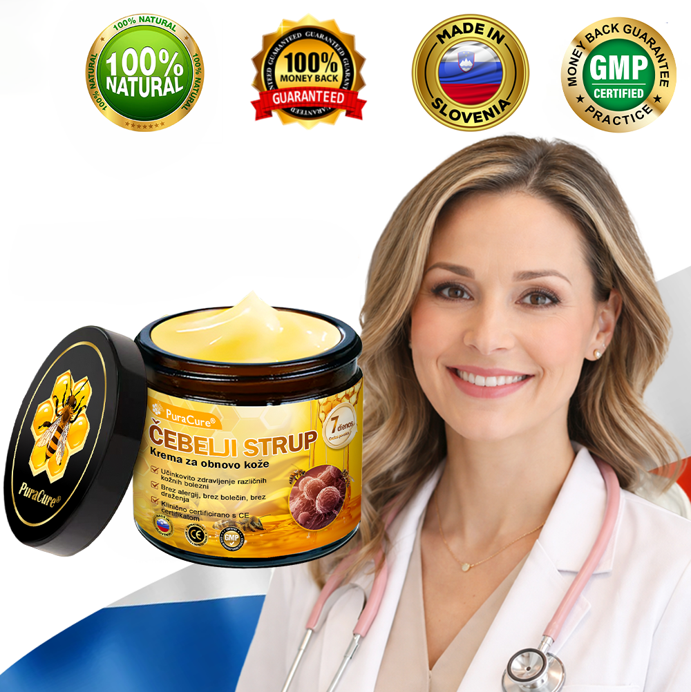 PuraCure® Krema za obnovo kože z čebeljim strupom | 50 ml | Priporočeno češko dermatovenerološko društvo