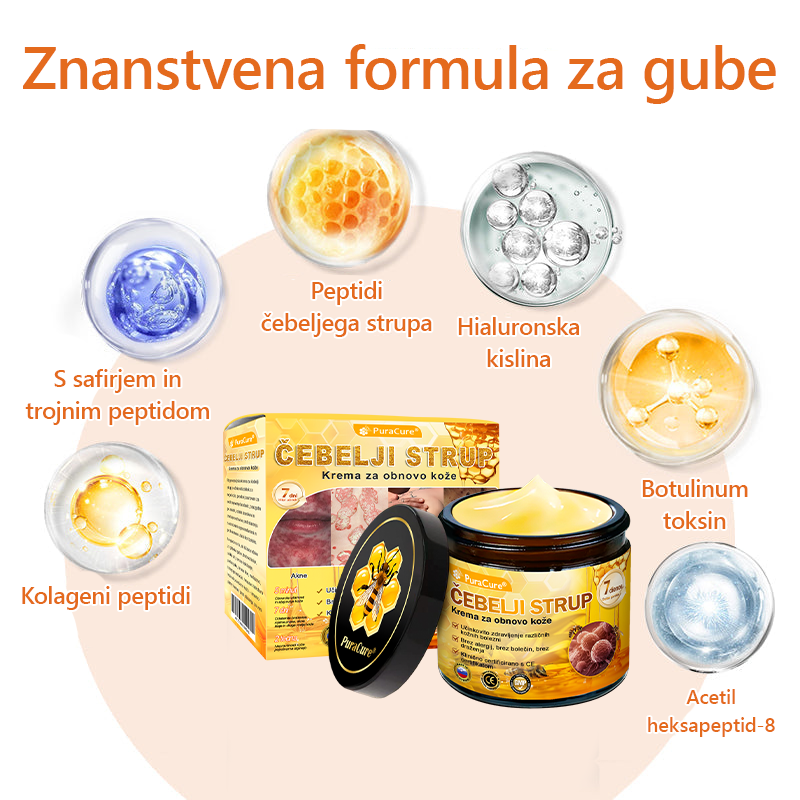 PuraCure® Krema za obnovo kože z čebeljim strupom | 50 ml | Priporočeno češko dermatovenerološko društvo