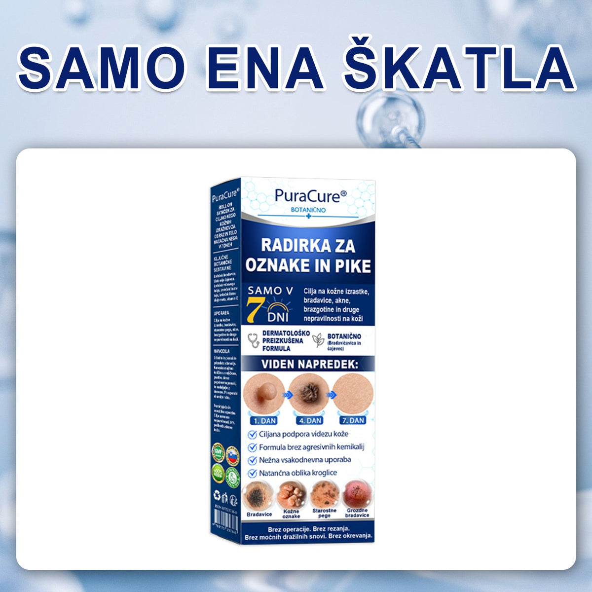 🥇🥇PuraCure®👩‍⚕️ Rezultati so vidni že v 7 dneh! Valjček za odstranjevanje bradavic in drugih kožnih težav | Neboleče in minimalno razmaže.