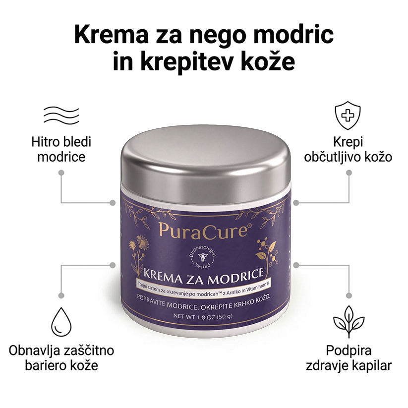 🥇🔥100K+ PRODAJ 💁‍♀️ – PuraCure® Krema za obnovo modric in krepitev kože