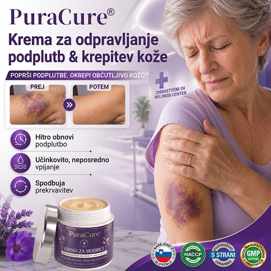 👉100K+ PRODAJ  –🧑‍⚕️PuraCure® Krema za obnovo modric in krepitev kože(CE certifikat) 👍✅